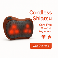 Shiatsu Massage Cushion with Heat – Deep Tissue Back & Neck Pain Relief Pad