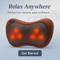 Shiatsu Massage Cushion with Heat – Deep Tissue Back & Neck Pain Relief Pad